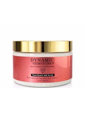 Dynamic Gemstone Rose Quartz Salt Body Scrub Plant Stem Cell Hyalronic Acid